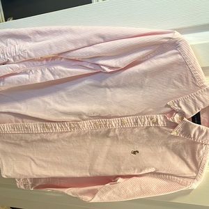 Pink stripped polo shirt. Very lightly used.